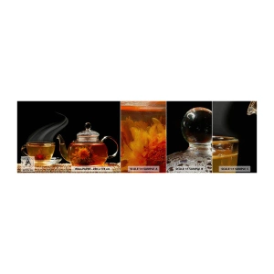 Vzor Fototapety Premium Sand - Magie a umění vaření čaje - Čaj, Konvice na čaj, Šálek na čaj - 100x30 cm