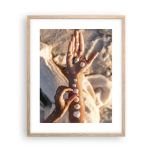 Plakát v rámu světlý dub - Krása na dosah - 40x50 cm