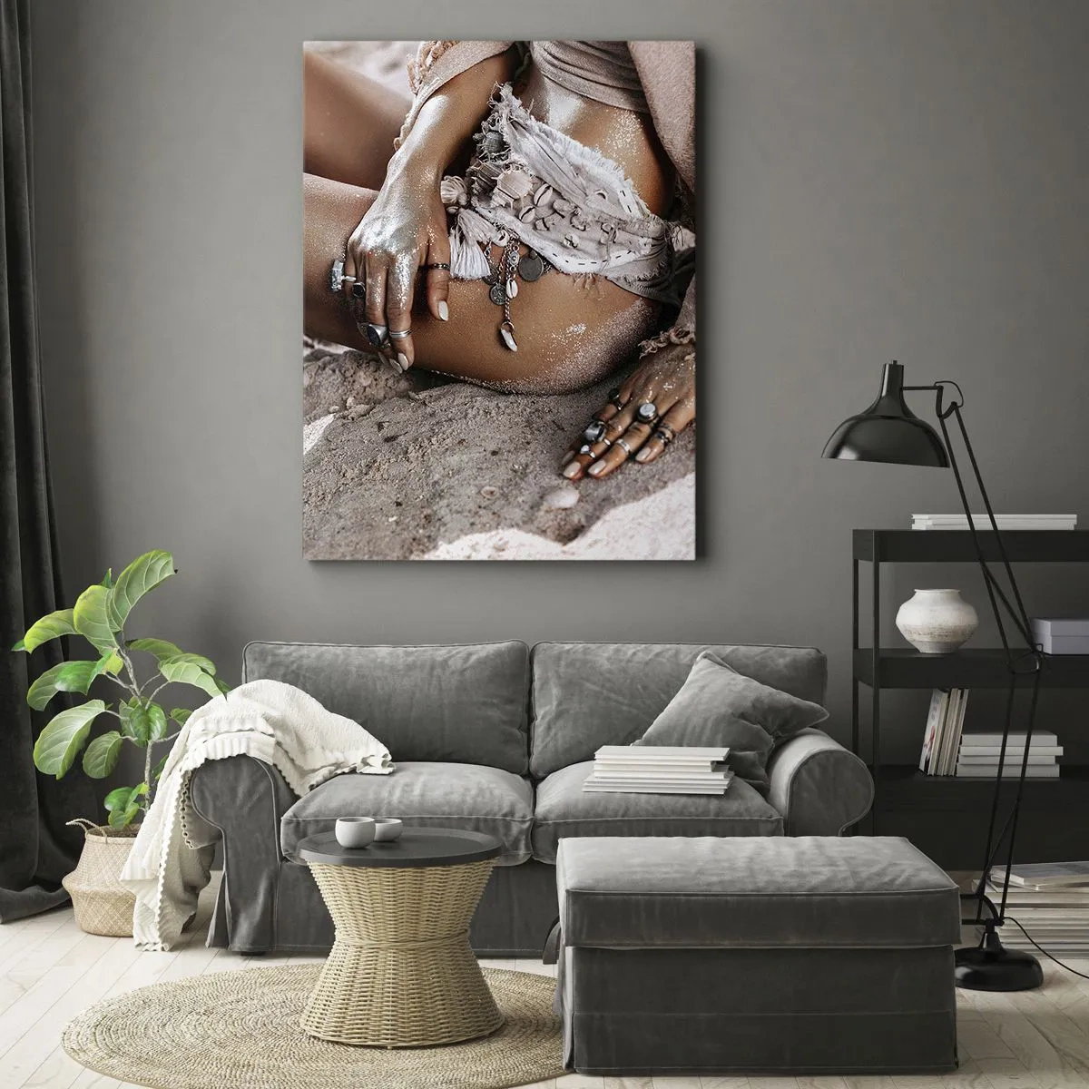 Obraz na plátně - Vyplavena na břeh? - 55x100 cm