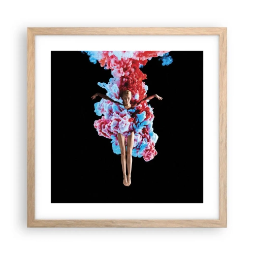 Plakát v rámu světlý dub - V plném květu - 40x40 cm