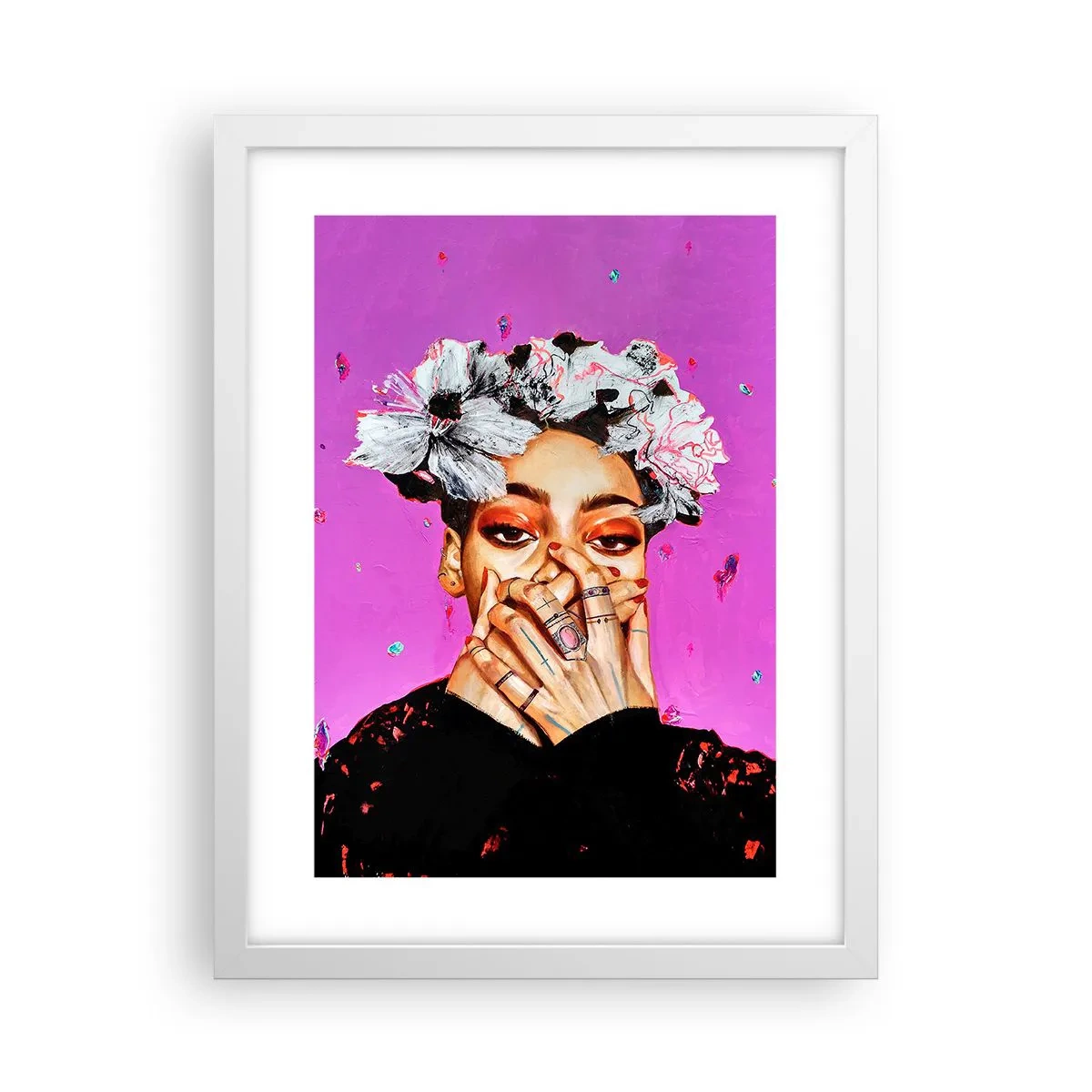 Plakát v bílém rámu - Trochu bláznivá - 30x40 cm