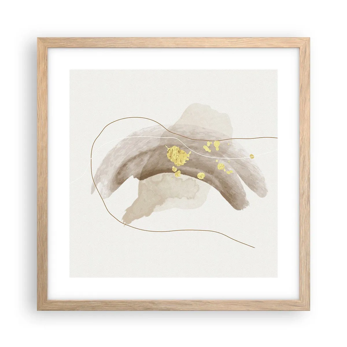 Plakát v rámu světlý dub - Vesmírná bytost - 40x40 cm