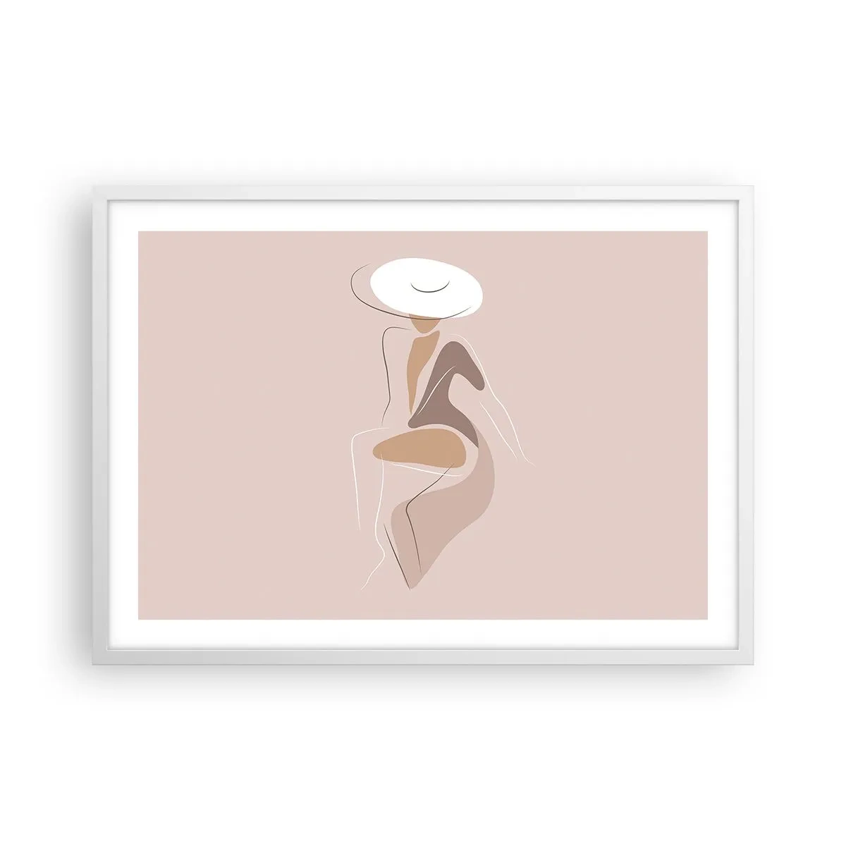 Plakát v bílém rámu - Jak vypadá pravá dáma? - 70x50 cm