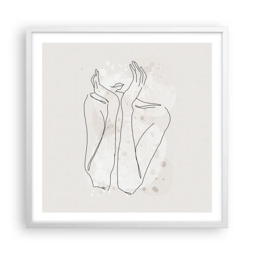 Plakát v bílém rámu - Zasněný okamžik - 60x60 cm