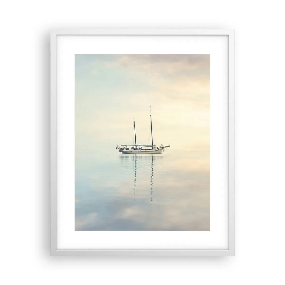 Plakát v bílém rámu - V moři ticha - 40x50 cm