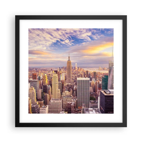 Plakát v černém rámu - Dosáhnout samotná oblaka - 40x40 cm