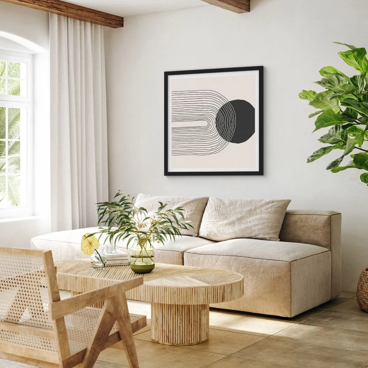 Plakát v černém rámu - Chvění a jistota - 40x40 cm