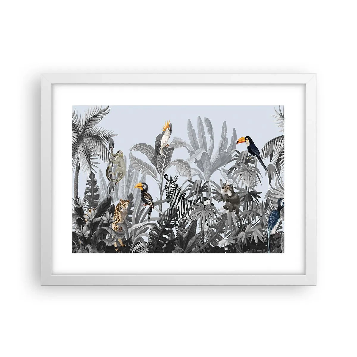 Plakát v bílém rámu - Africká pohádka - 40x30 cm