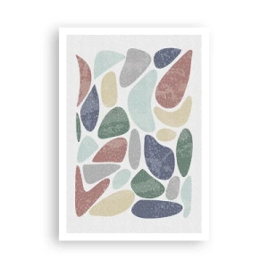 Plakát - Mozaika práškových barev - 70x100 cm