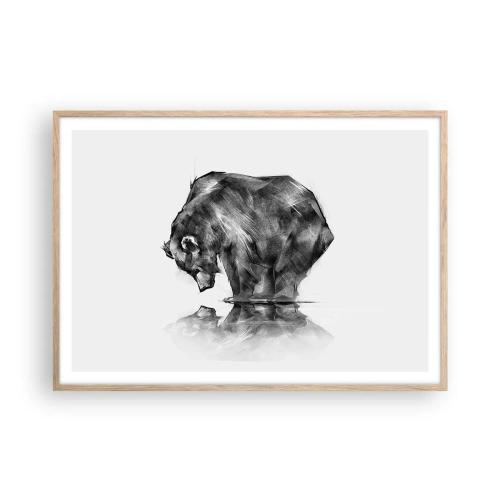 Plakát v rámu světlý dub - Je příjemné se sekat s někým blízkým - 100x70 cm