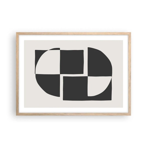 Plakát v rámu světlý dub - Antitéza – syntéza - 70x50 cm