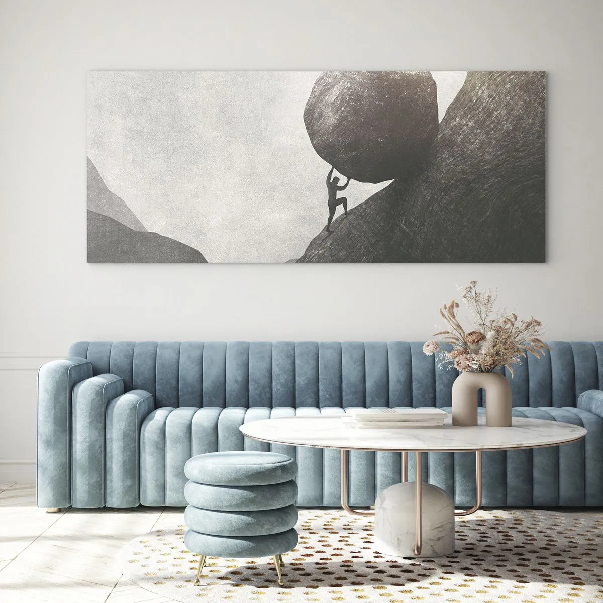 Obraz na skle - Věřím, proti vší naději - 160x50 cm