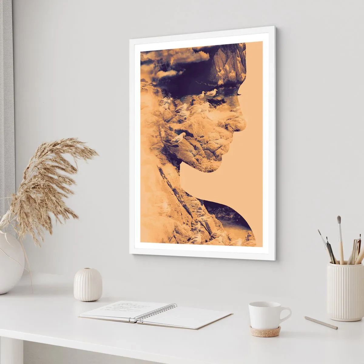 Plakát v bílém rámu - Krásná od přírody - 40x50 cm