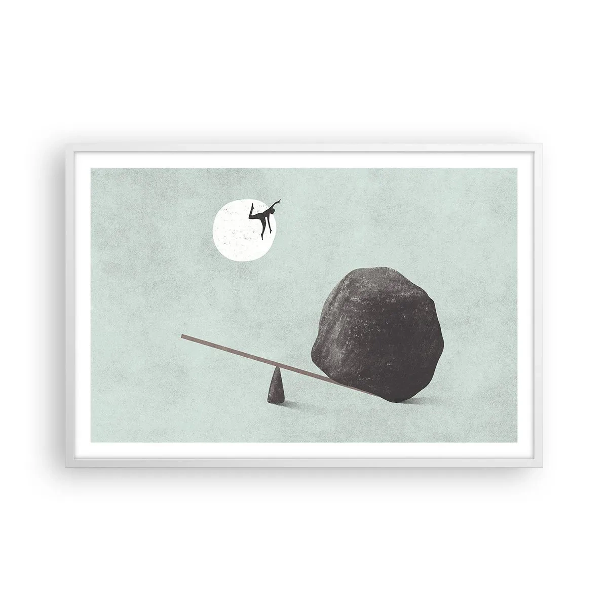Plakát v bílém rámu - Splněný sen - 91x61 cm