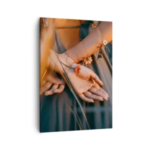 Obraz na plátně - Propojená s přírodou - 50x70 cm