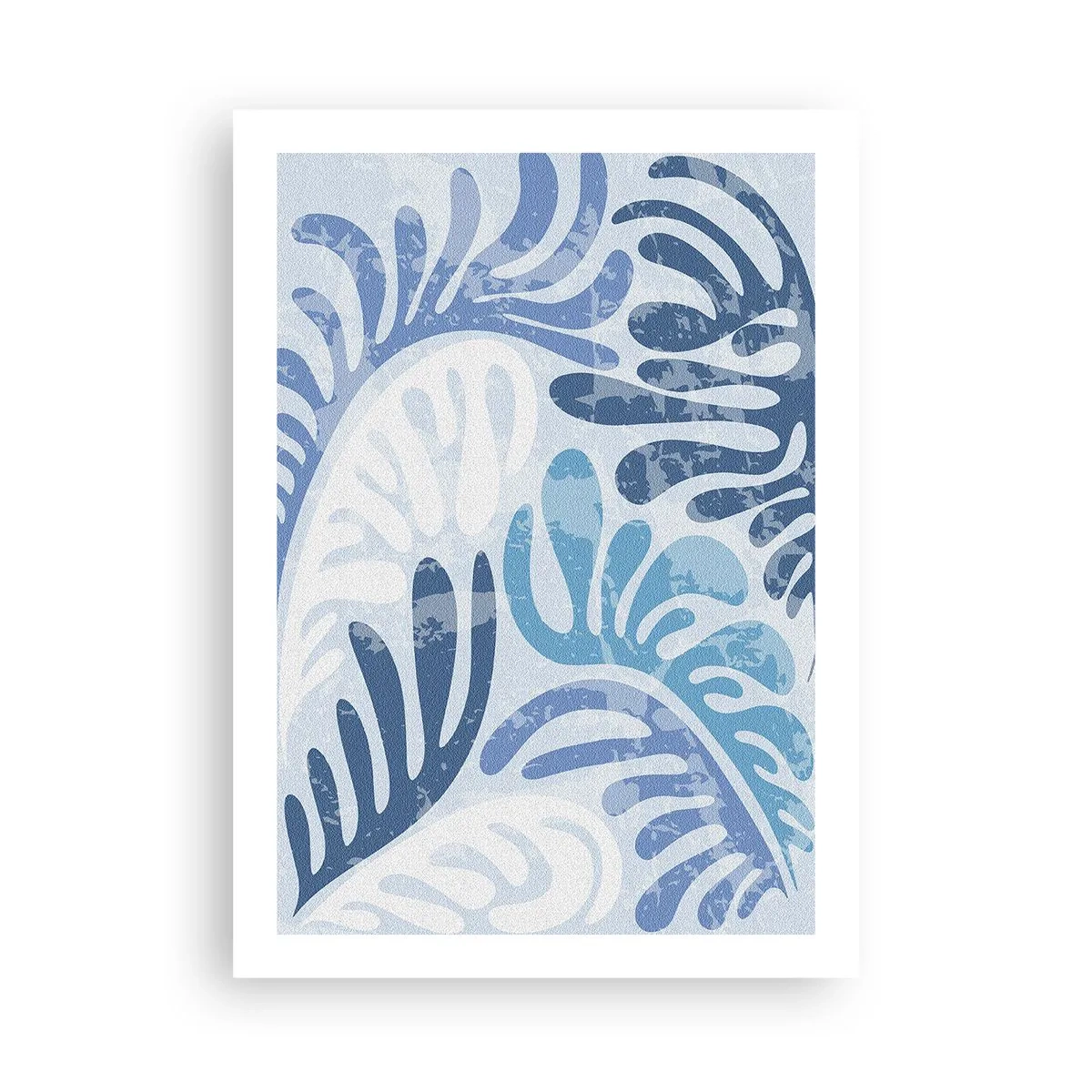 Plakát - Modré kapradí - 50x70 cm