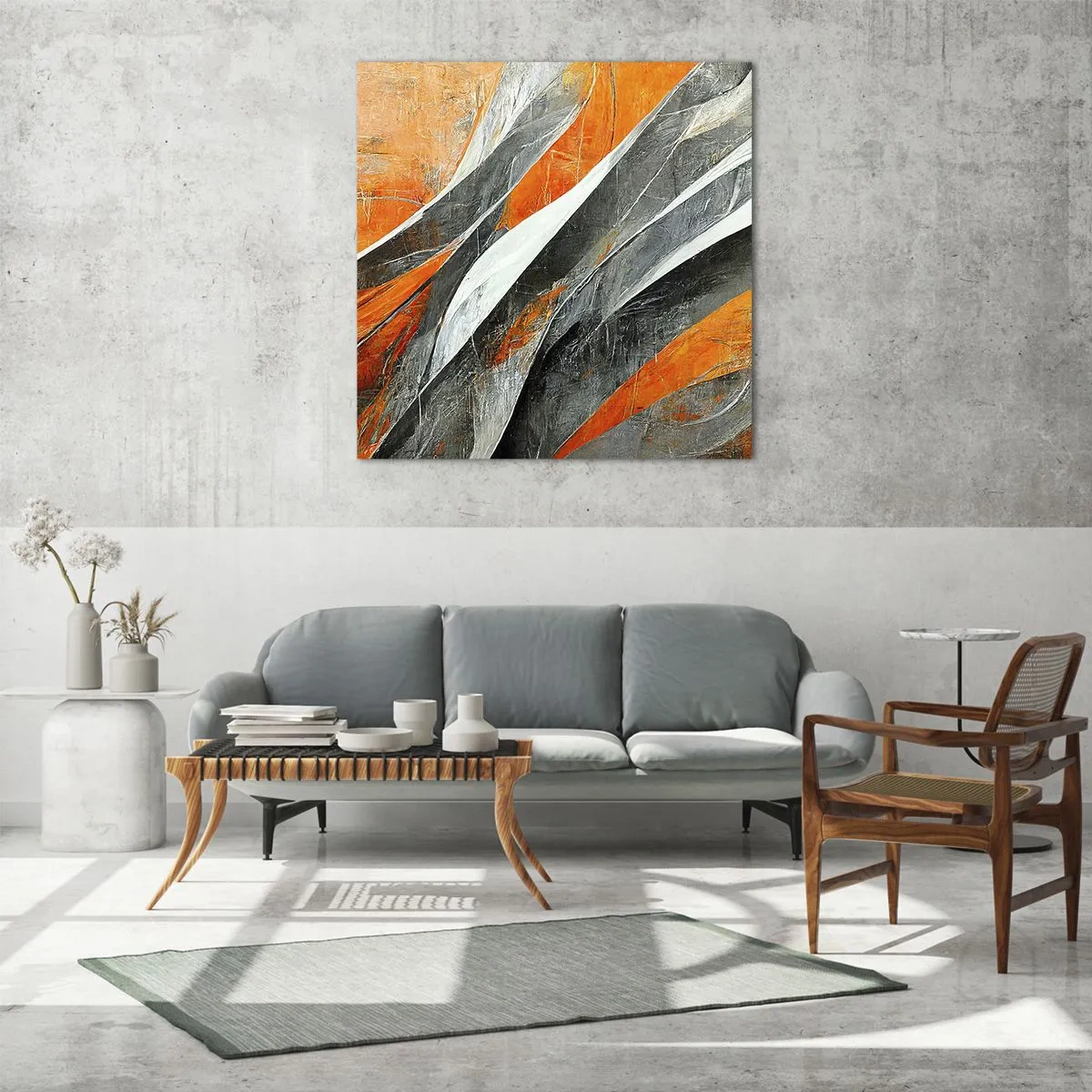 Obraz na skle - Žár a chlad - 60x60 cm