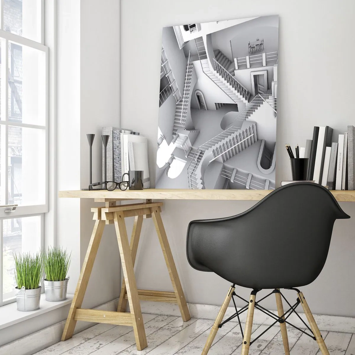 Obraz na skle - Paradoxy prostoru - 50x70 cm