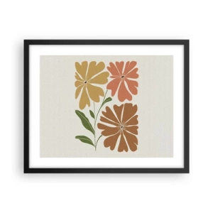 Plakát v černém rámu - Příroda a geometrie - 50x40 cm