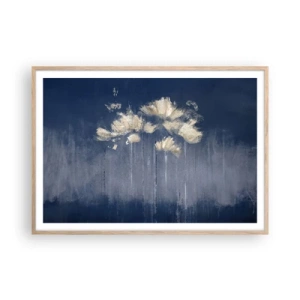 Plakát v rámu světlý dub - Jako okvětní lístky ve větru - 100x70 cm
