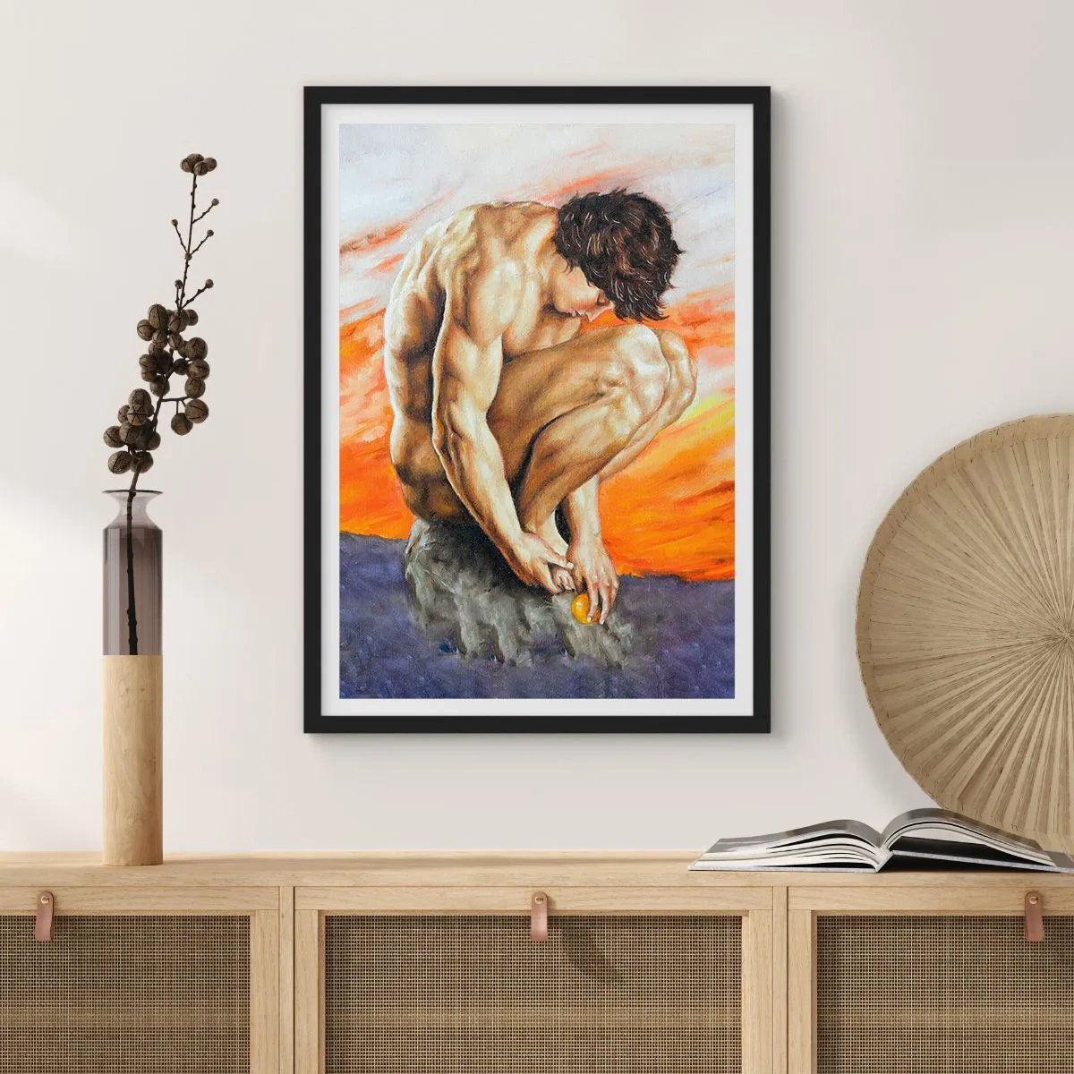 Plakát v černém rámu - Ponořen do sebe - 40x50 cm