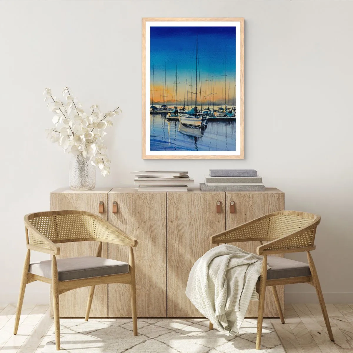 Plakát v rámu světlý dub - Konec dobrého dne - 70x100 cm