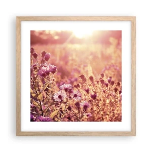 Plakát v rámu světlý dub - Než skončí léto - 40x40 cm
