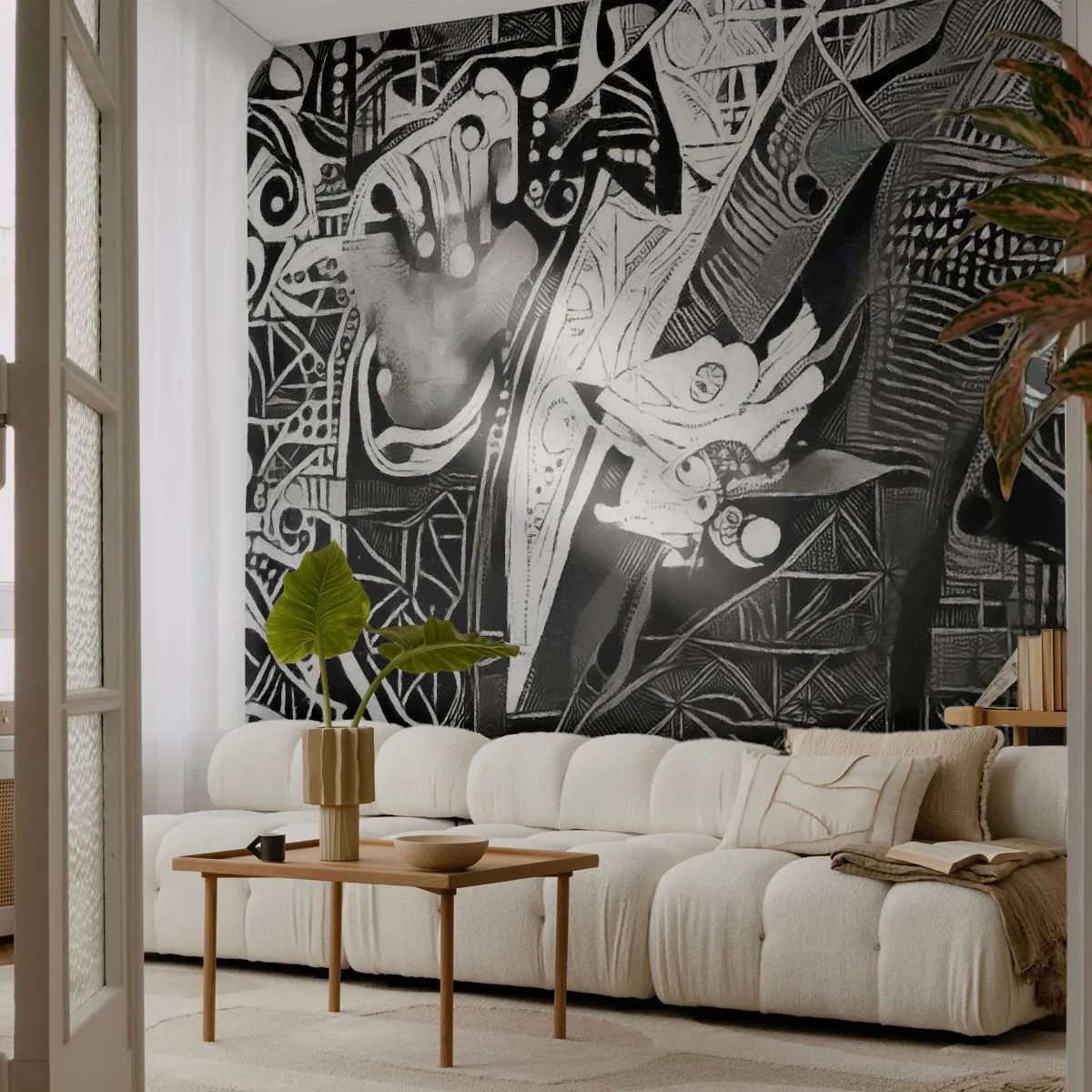 Fototapeta Samolepicí Deluxe Sticker - Pouze zdánlivě šedý člověk - Muž, Kubismus, Móda - 250x175 cm