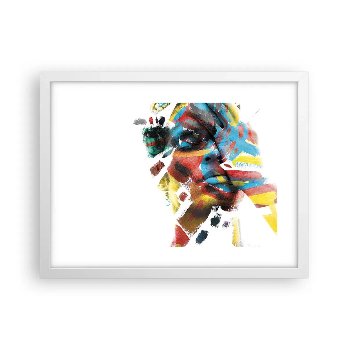 Plakát v bílém rámu - Pestrá osobnost - 40x30 cm