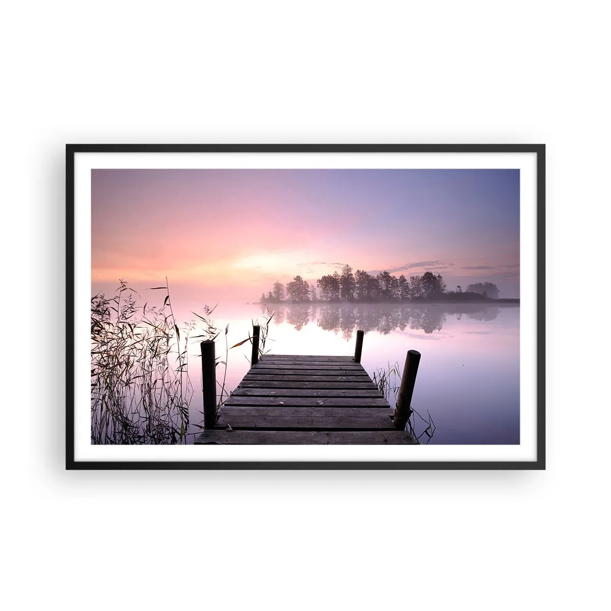 Plakát v černém rámu - Z liliové mlhy… - 91x61 cm