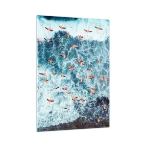 Obraz na skle - Přímořský průvod - 50x70 cm