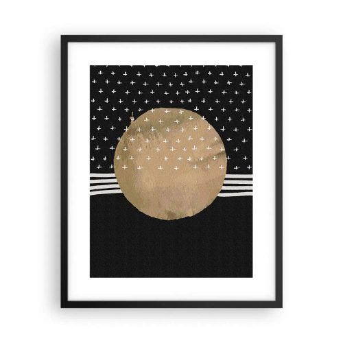 Plakát v černém rámu - Kompozice: vlajka galaxie - 40x50 cm