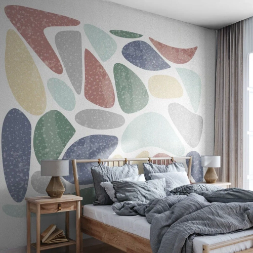 Fototapeta Samolepicí Deluxe Sticker - Mozaika práškových barev - Minimalismus, Pastel, Boho - 350x256 cm