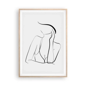 Plakát v rámu světlý dub - Na vlně snů - 70x100 cm