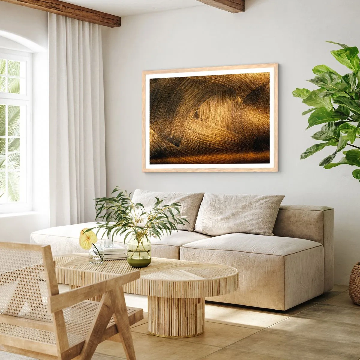 Plakát v rámu světlý dub - Ve zlatém labyrintu - 50x40 cm