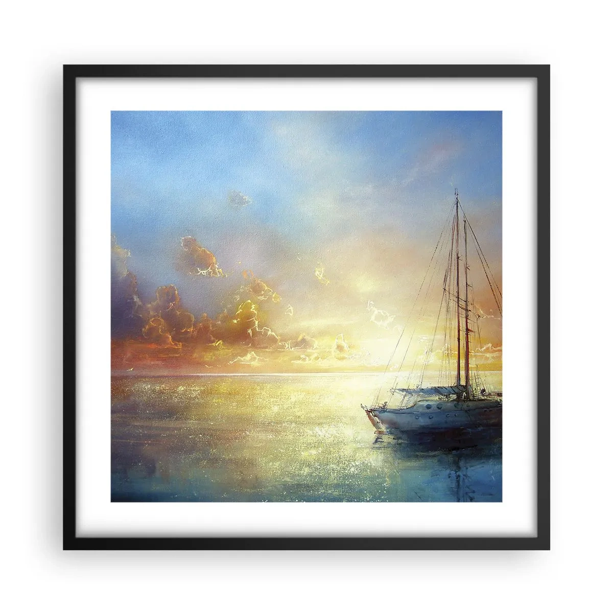 Plakát v černém rámu - Ve zlatém zálivu - 50x50 cm