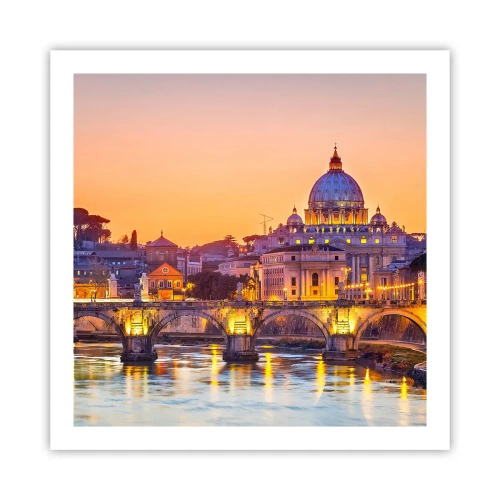Plakát - Soumrak nad Věčným městem - 60x60 cm