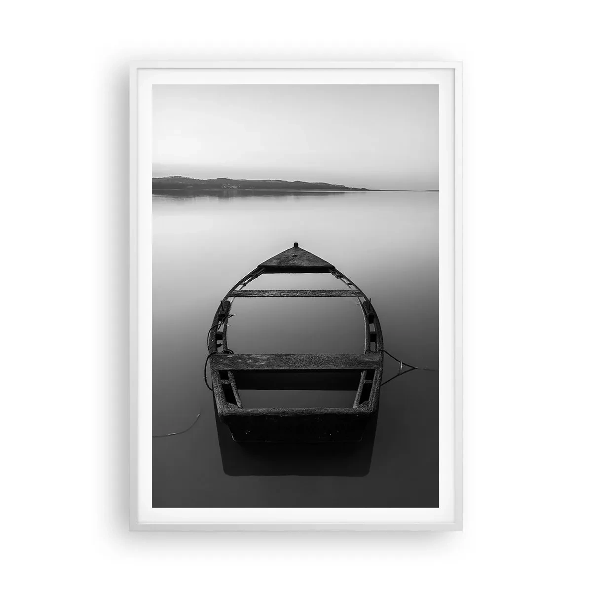 Plakát v bílém rámu - Stesk a melancholie - 70x100 cm