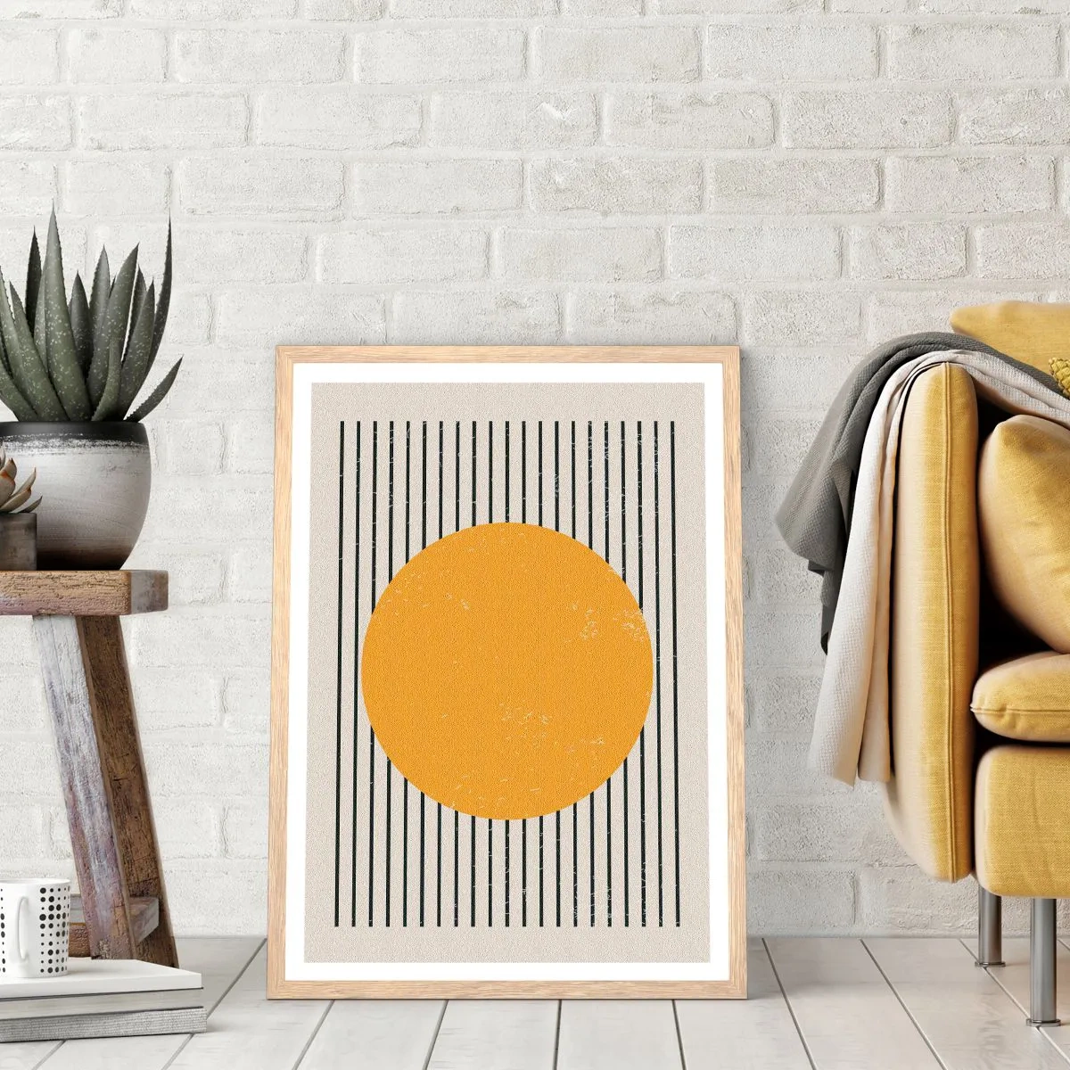 Plakát v rámu světlý dub - Síla jednoduchosti - 61x91 cm