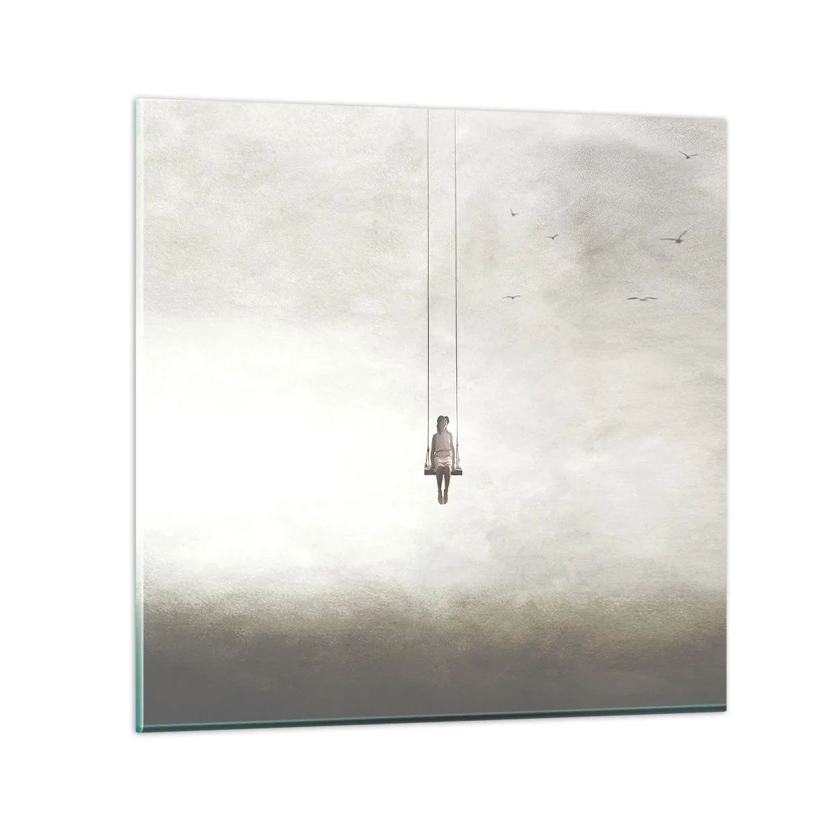 Obraz na skle - Dítě v nás - 40x40 cm