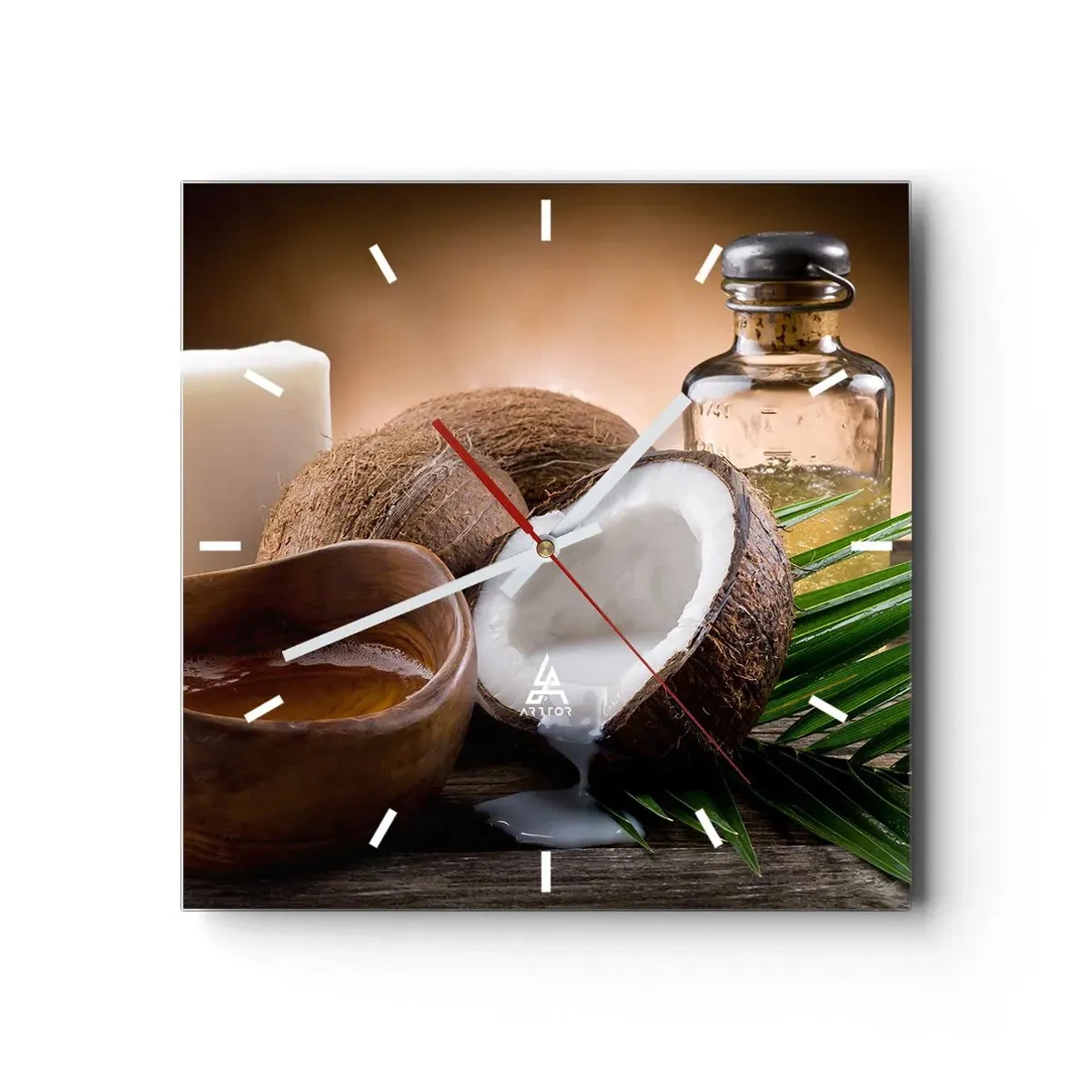 Nástěnné hodiny - Zdraví z tropických ostrovů - 40x40 cm