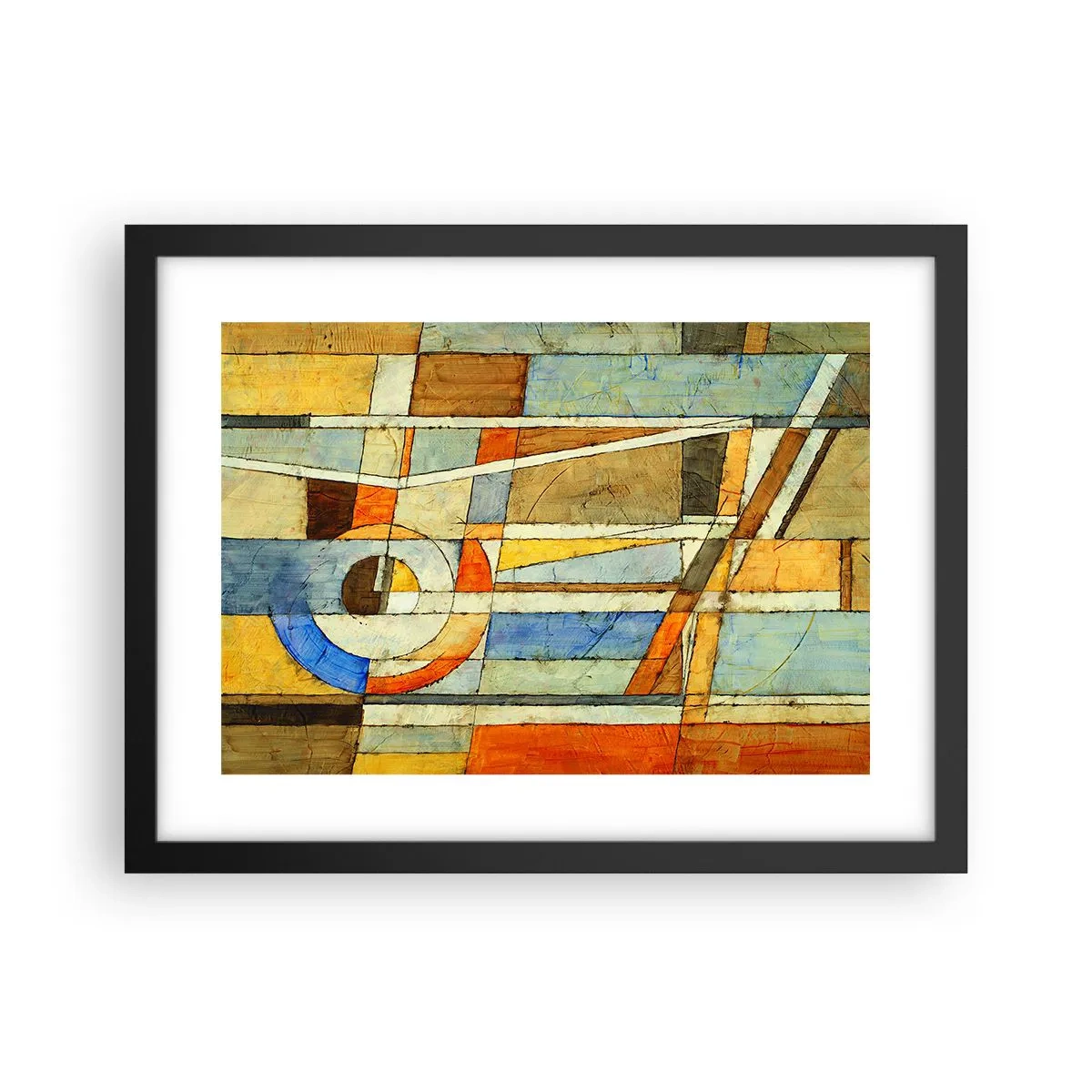 Plakát v černém rámu - Kubismus na stavbě - 40x30 cm