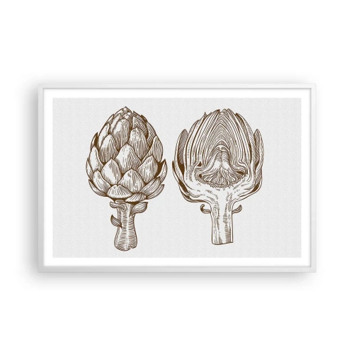 Plakát v bílém rámu - Hodiny anatomie - 91x61 cm