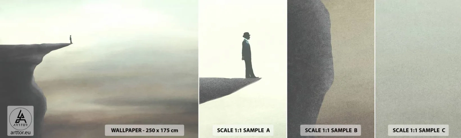 Vzor Fototapety Samolepicí Deluxe Sticker - Nahoru, samozřejmě! - Útes, Příroda, Turista - 100x30 cm