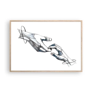 Plakát v rámu světlý dub - Dobré gesto - 100x70 cm