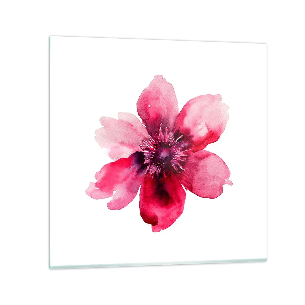 Obraz na skle - Karmínový voňavý polibek - 70x70 cm