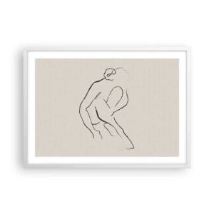 Plakát v bílém rámu - Intimní skica - 70x50 cm