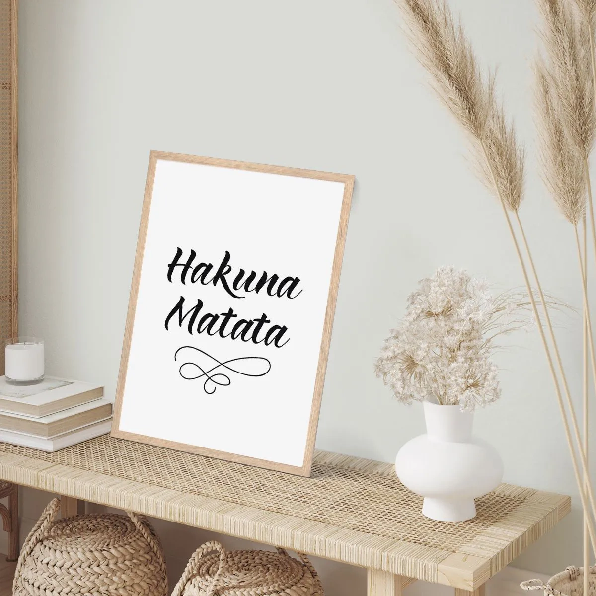 Plakát v rámu světlý dub - Nejlepší rada - 40x50 cm