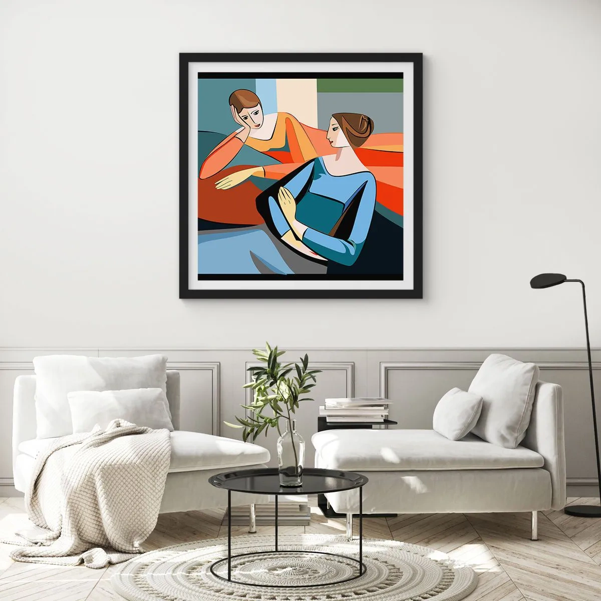 Plakát v černém rámu - Chvíle svěření - 50x50 cm