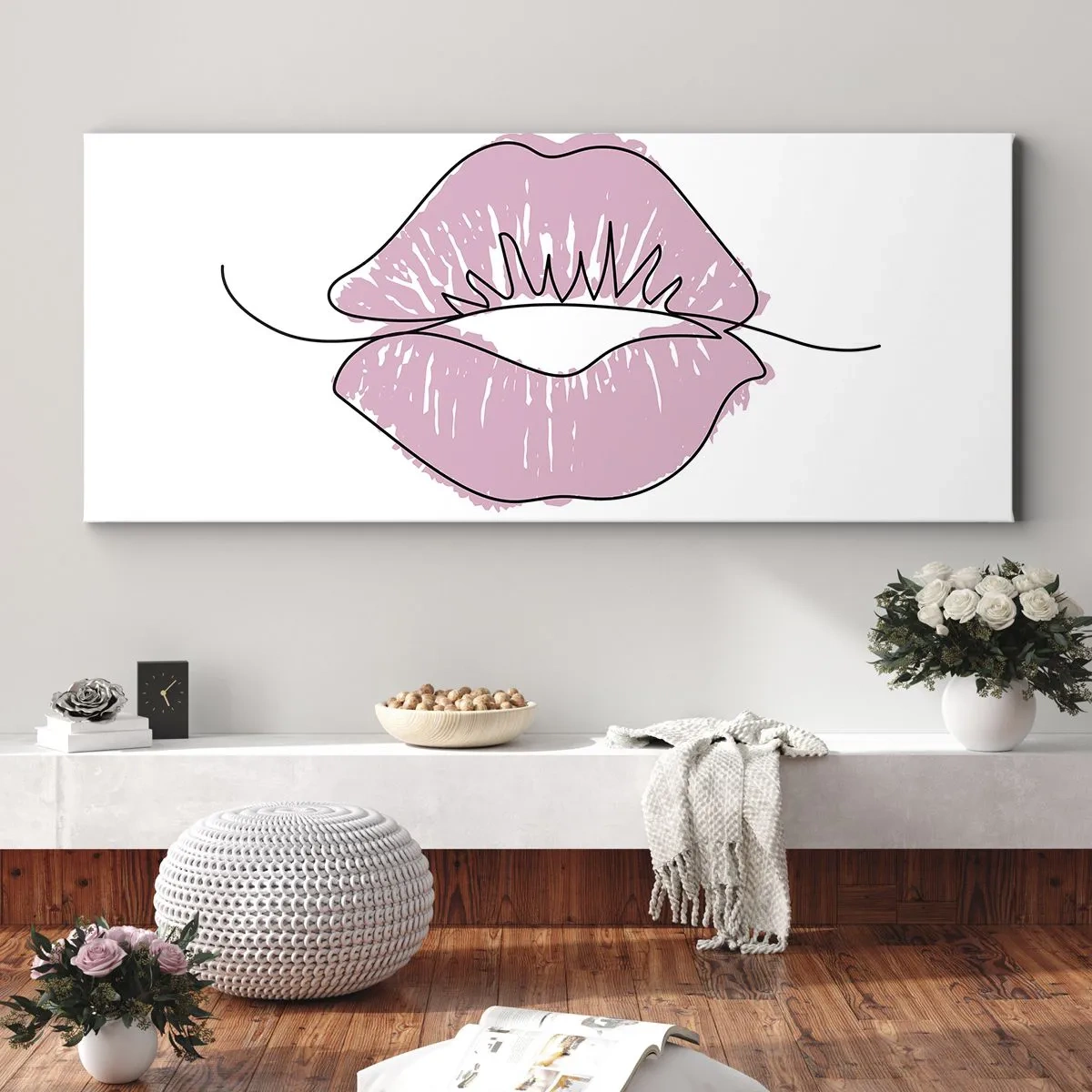 Obraz na plátně - Jsi připraven na polibek? - 160x50 cm